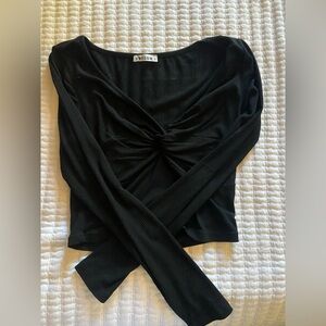 Vetor Black Long Sleeve Top